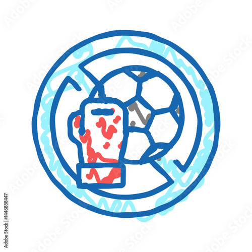 contraindicated sport exercises icon doodle illustration