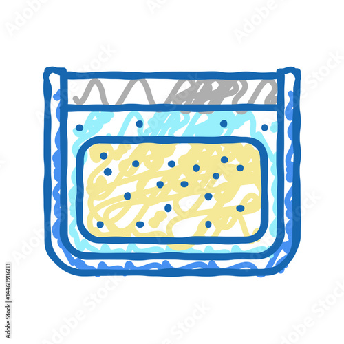 cheesemaking factory equipment icon doodle illustration