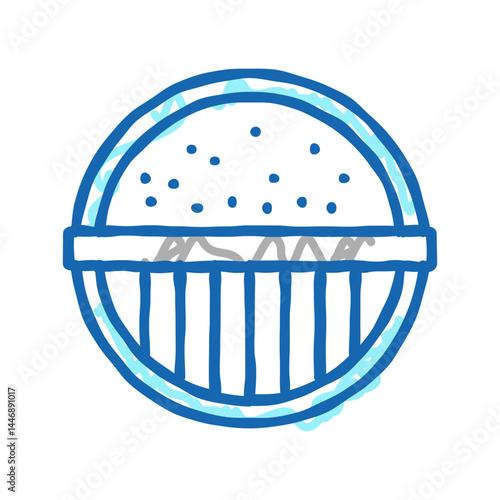 culturing cheese production icon doodle illustration