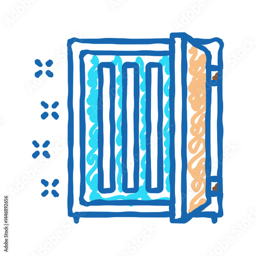 eczema treatment medical equipment icon doodle illustration