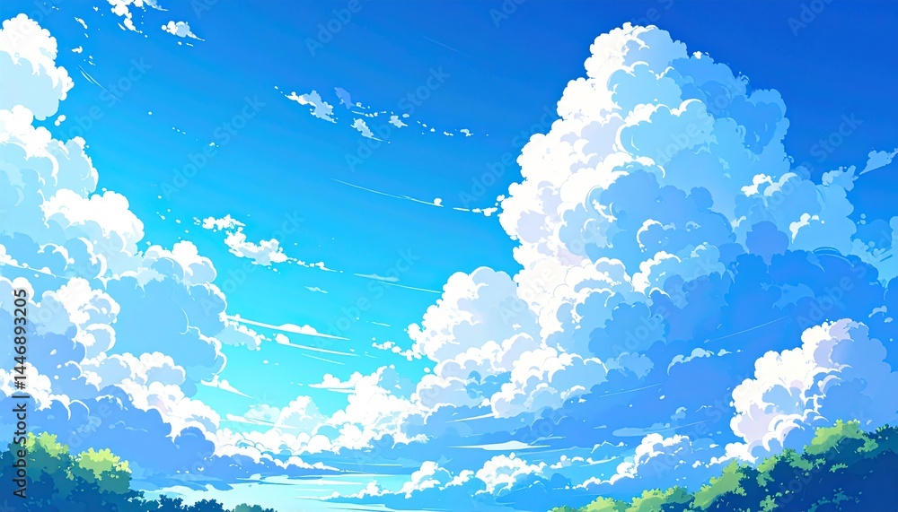 Fototapeta premium anime blue sky
