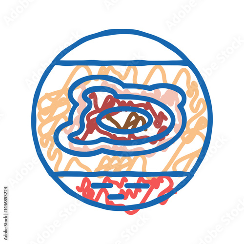 neurodermatitis eczema icon doodle illustration