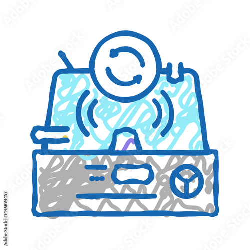 granulation pharmaceutical production icon doodle illustration