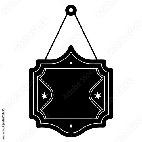 Hanging Sign silhouette vector illustration