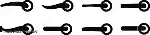 A close-up shot of a door handle icon set Close up of door handle adorning a classic design hinting at timeless elegance and craftsmanship suitable for use in interior design or architecture contexts,