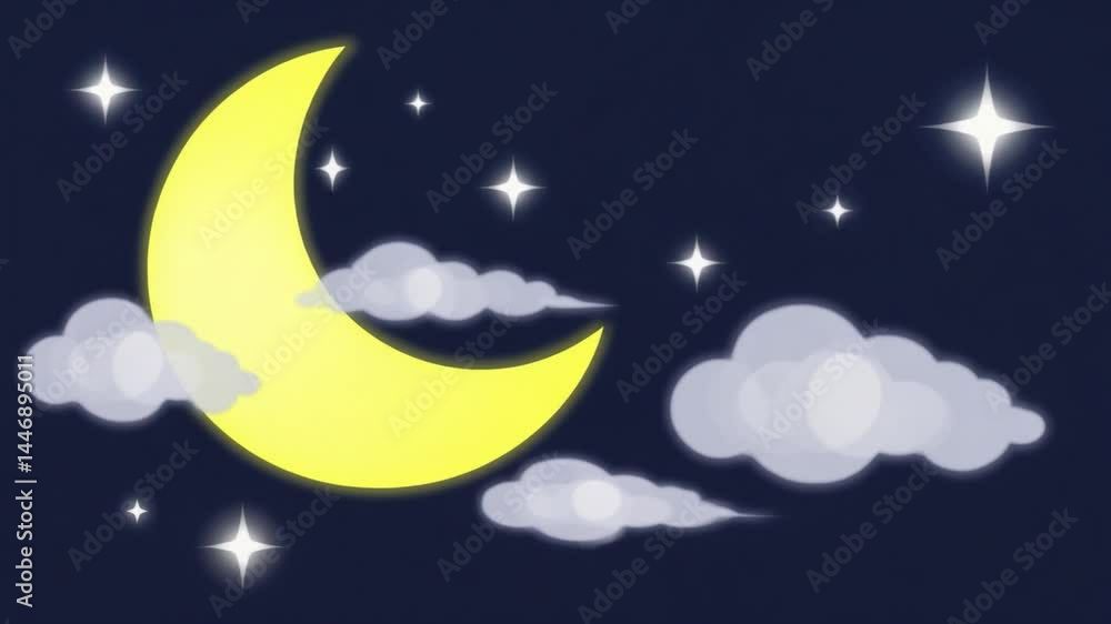 Night sky with moon and clouds Night sky with moon and clouds