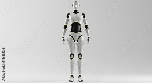 Humanoid Robot in White Background