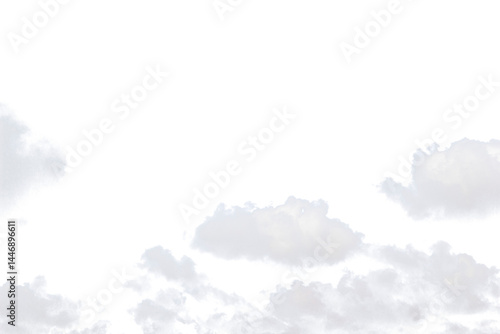 Fototapeta Naklejka Na Ścianę i Meble -  white clouds flying on transparent