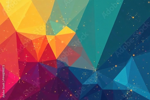 Geometric shapes, abstract design, bold colors, simple, texture, seamless