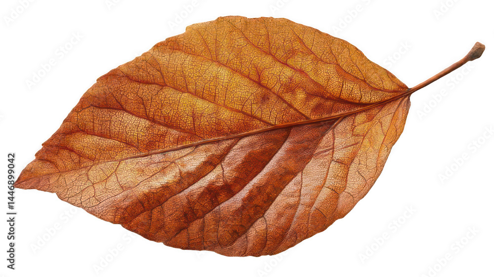 Obraz premium Realistic Bright Autumn Leaf Falling from Sky Transparent Background