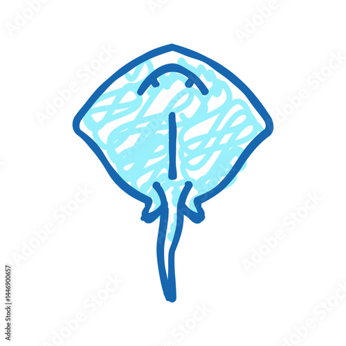 stingray ocean icon doodle illustration