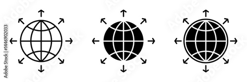 Global Expansion Icon. Global Expansion Vector Icon in line style design. Global Expansion Symbol. Vector illustration.