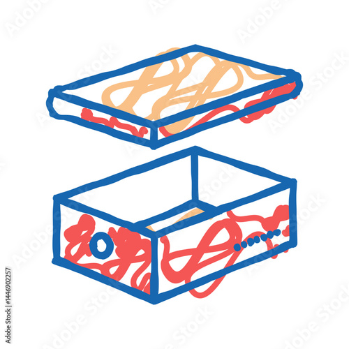 women shoes box icon doodle illustration
