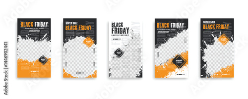 Black friday sale social media post and story design template. Suitable for social media, flyers, banner, and web.	