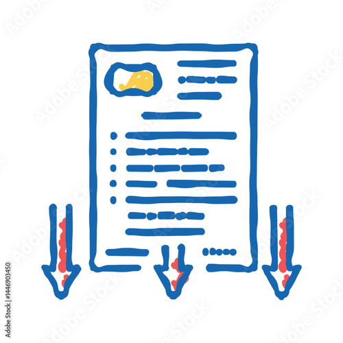 lawsuit document icon doodle illustration