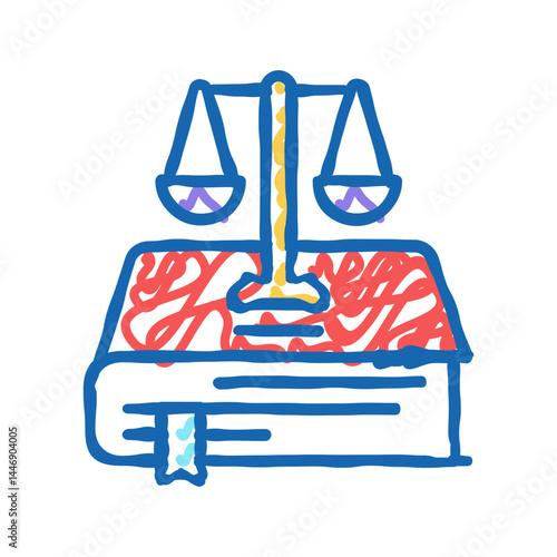 constitution law icon doodle illustration