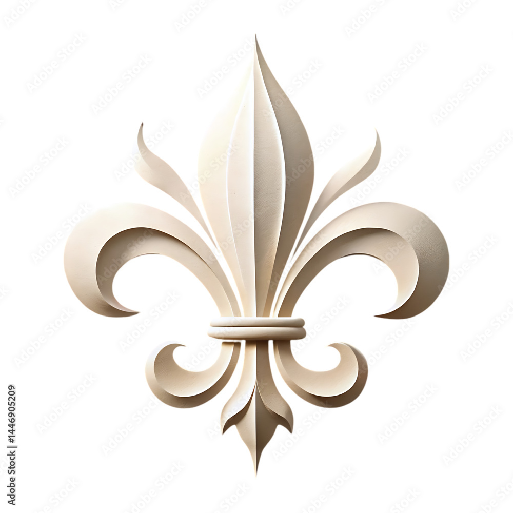 Fototapeta premium Elegant Fleur-de-lis Design: High-Resolution Image