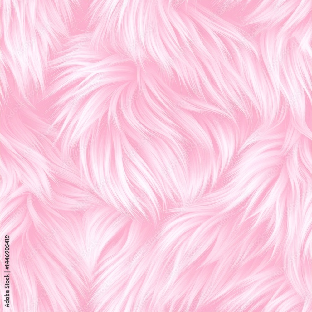 Fototapeta premium Cotton Candy Fluff – Soft Pink Faux Fur Texture