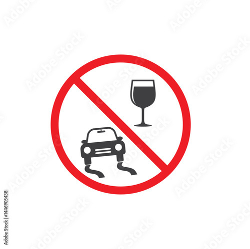 don't drink and drive signage, vector art.