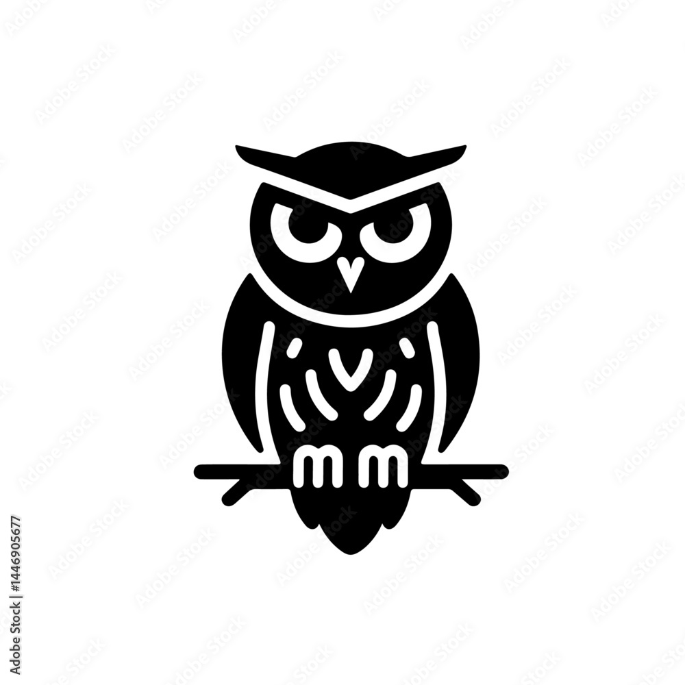 Naklejka premium owl silhouette