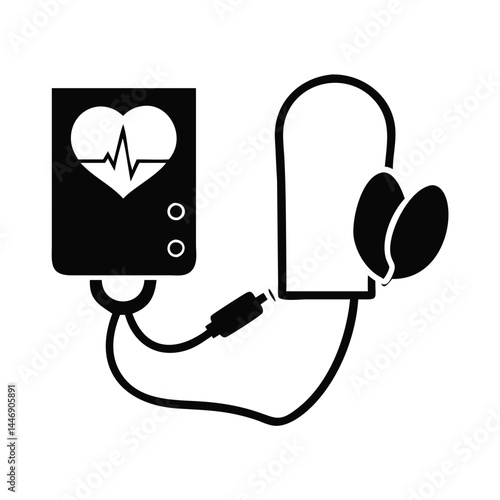 Digital Blood Pressure Monitor with Heartbeat Display for Health Tracking