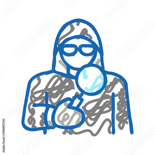 covert operations icon doodle illustration