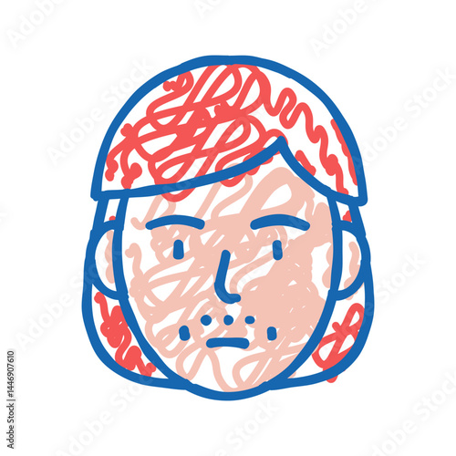 mustache face shave icon doodle illustration