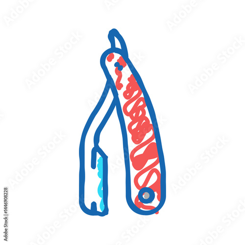 dangerous razor icon doodle illustration