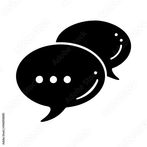 Conversation Bubbles Overlapping Illustrate Communication Dialogue and Exchange of Ideas