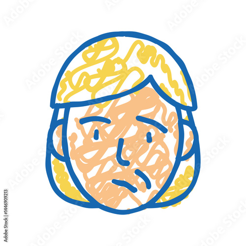 face stroke icon doodle illustration