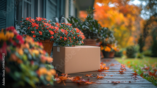 Autumn porch delivery package