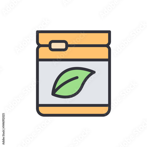 Fertilizer colored icons, minimalist vector illustration ,simple transparent graphic element .Isolated on white background