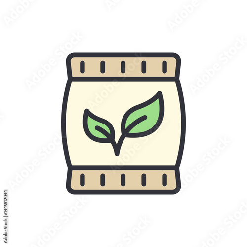 Fertilizer colored icons, minimalist vector illustration ,simple transparent graphic element .Isolated on white background