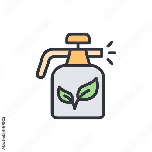 Fertilizer colored icons, minimalist vector illustration ,simple transparent graphic element .Isolated on white background