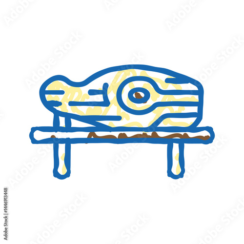 wooden handmade sculpture icon doodle illustration