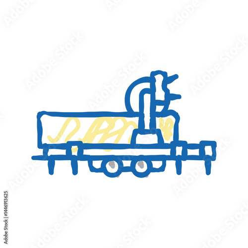 saw trailer icon doodle illustration