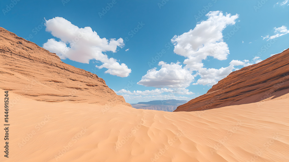 Naklejka premium sunny day in the desert