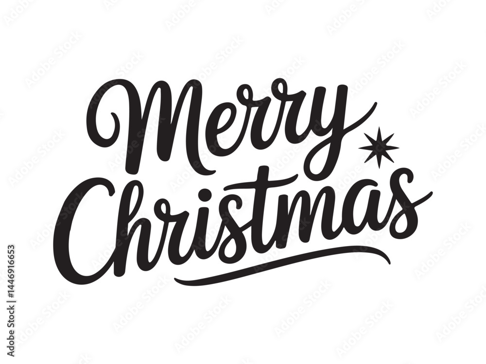 Stylish Merry Christmas Lettering Design Stylish Merry Christmas Lettering Design