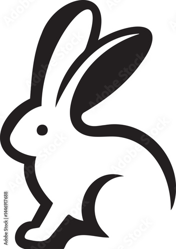single rabbit icon style