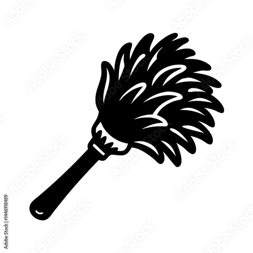 Stylized Feather Duster Icon for Cleaning or Home Maintenance Projects