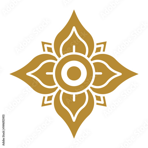 thai flower pattern