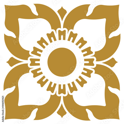thai flower pattern