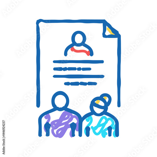foster family stories icon doodle illustration