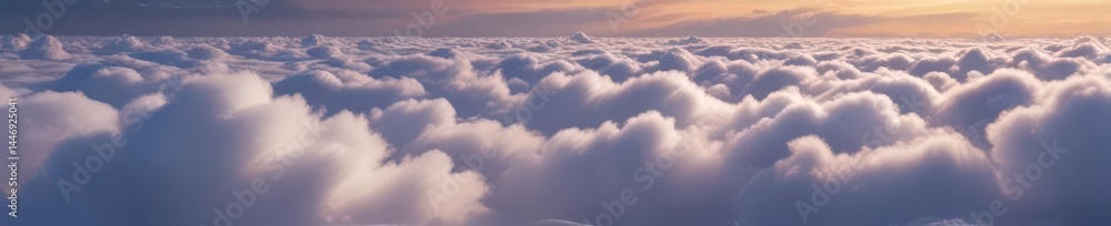 Obraz premium A fluffy white bed floats serenely on a sea of clouds , white, rest