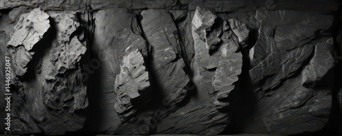 Abstract monochrome texture; spotlight on weathered stone , stone, minimalist, dramatic