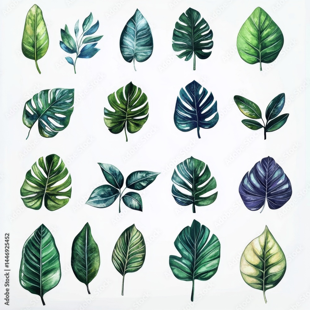 Fototapeta premium Tropical Leaf Collection