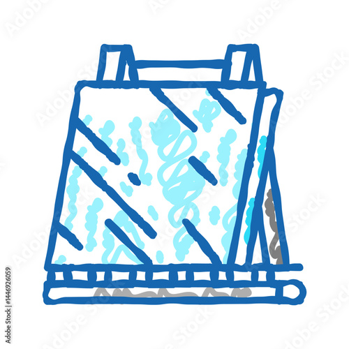 packaging glass production icon doodle illustration