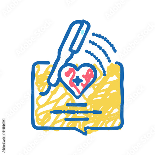 bathing homecare service icon doodle illustration