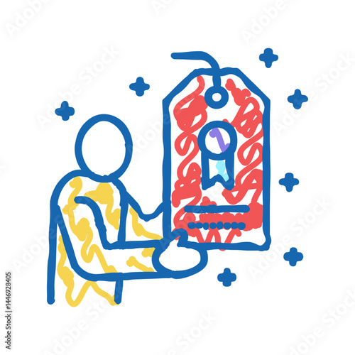 brand ambassador icon doodle illustration