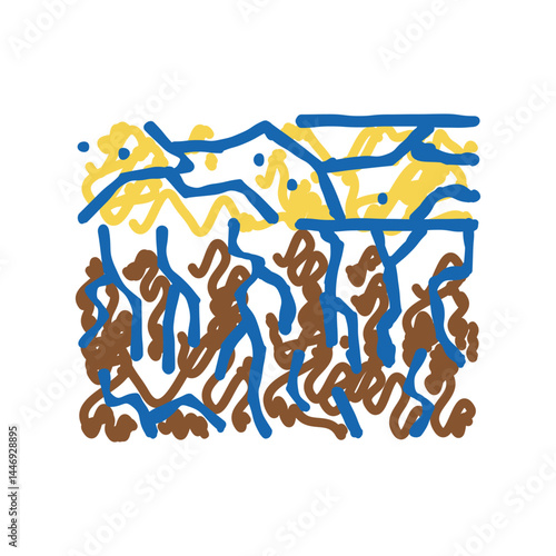 dry soil icon doodle illustration